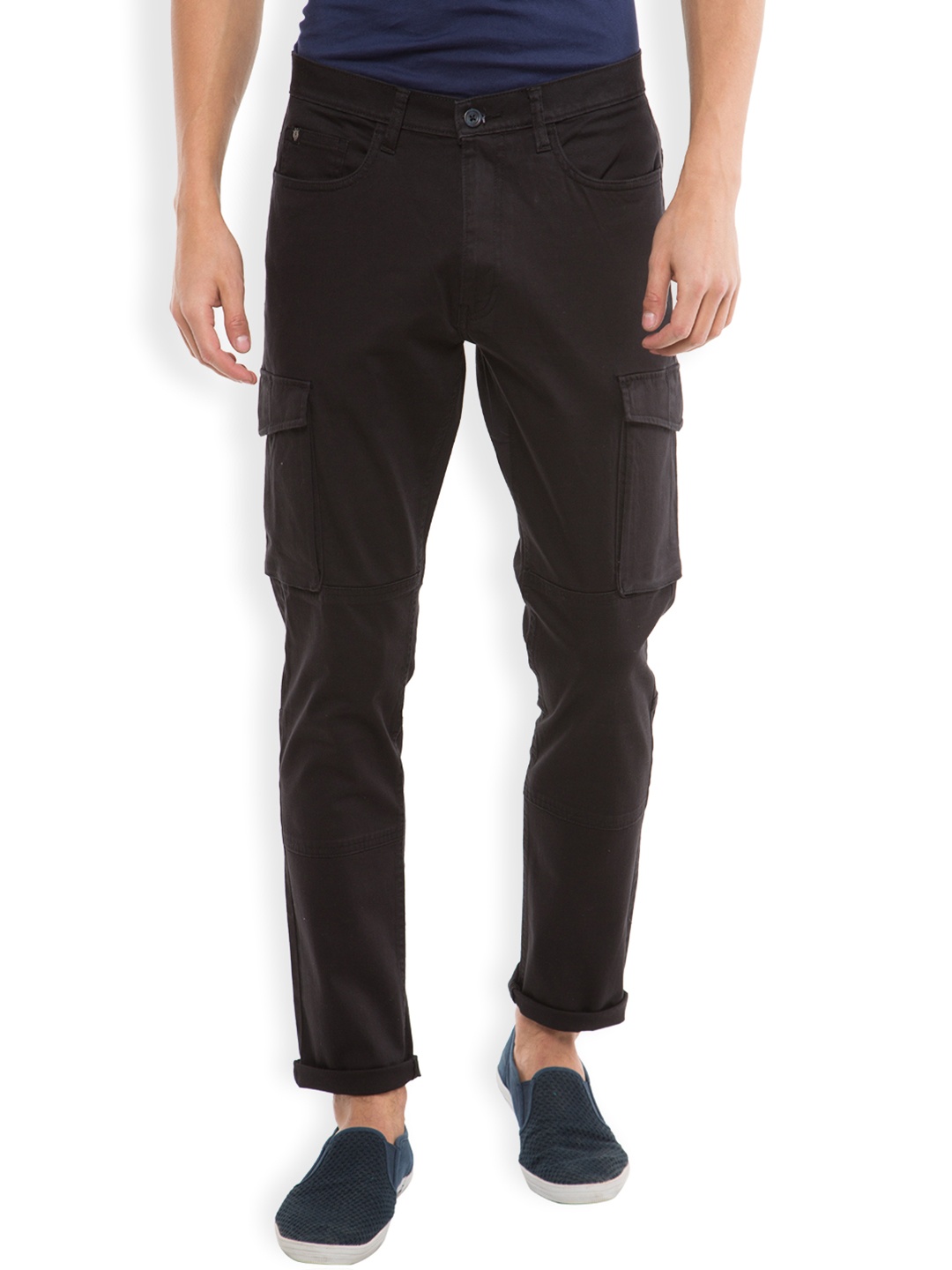

LOCOMOTIVE Men Brown Slim Fit Cargo Trousers