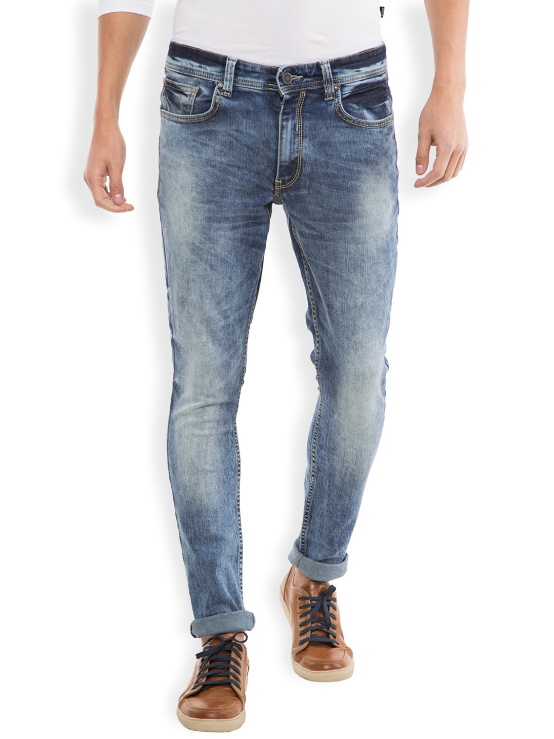 

LOCOMOTIVE Men Blue Slim Fit Mid Rise Clean Look Jeans