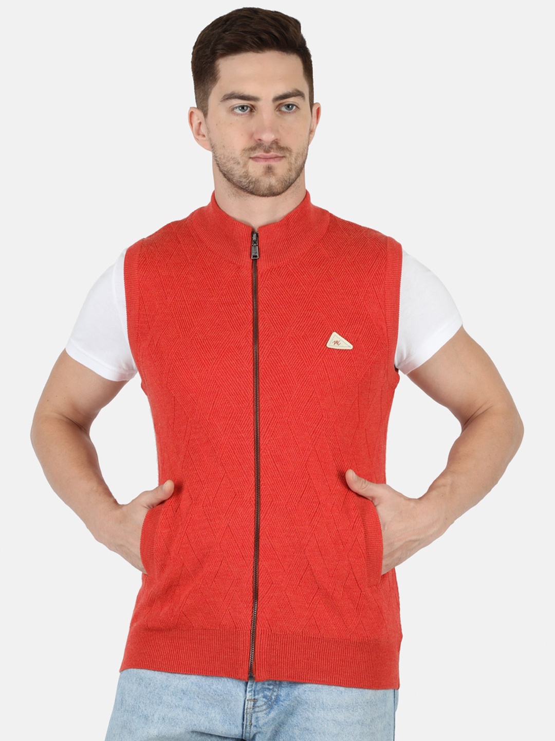 

Monte Carlo Men Orange Cardigan
