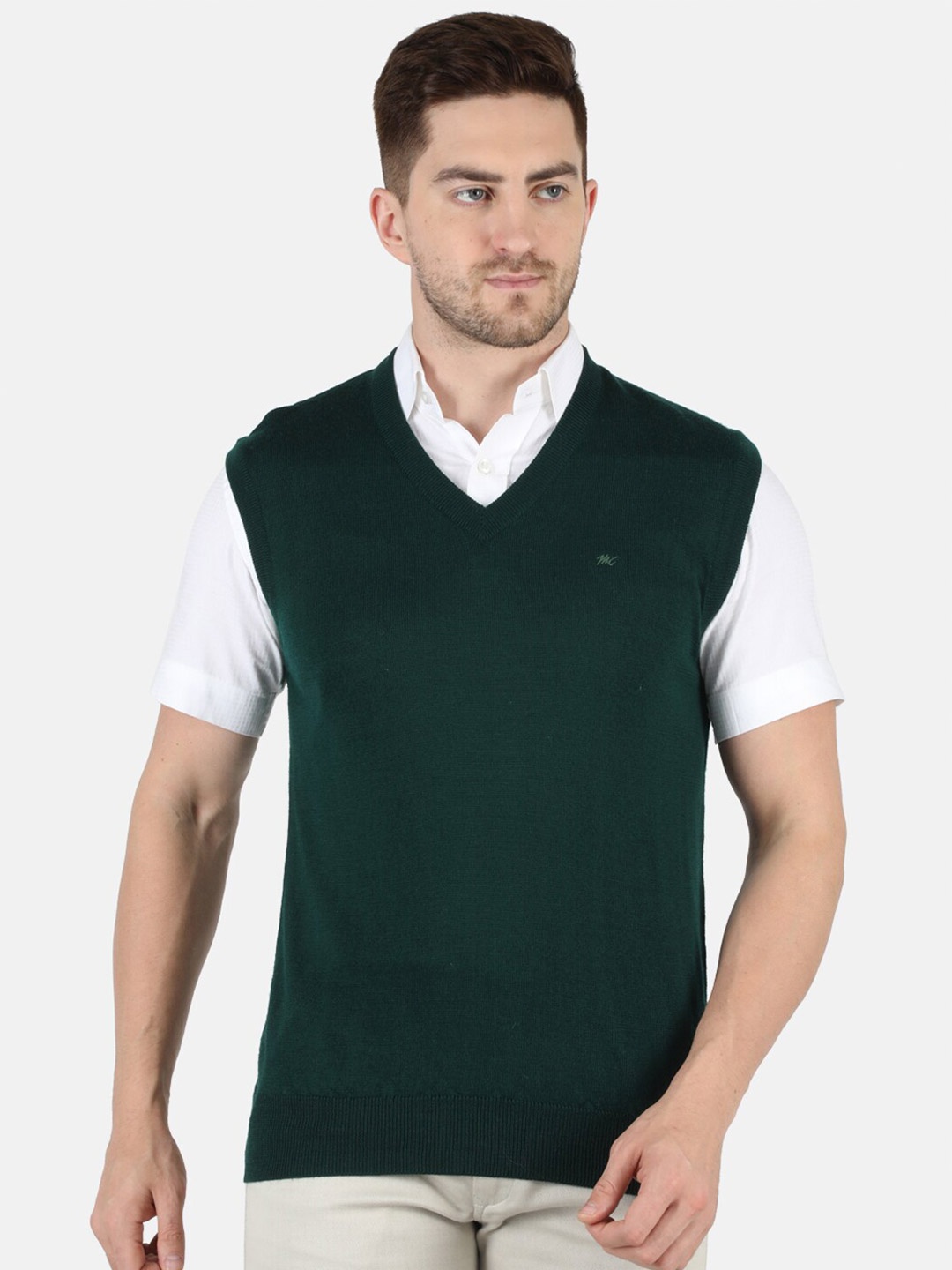 

Monte Carlo Men Green Sweater Vest