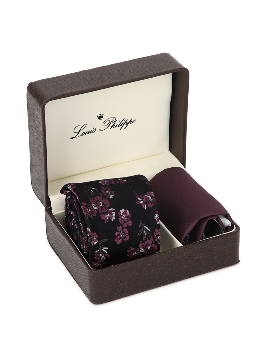 

Louis Philippe Men Black & Burgundy Accessory Gift Set