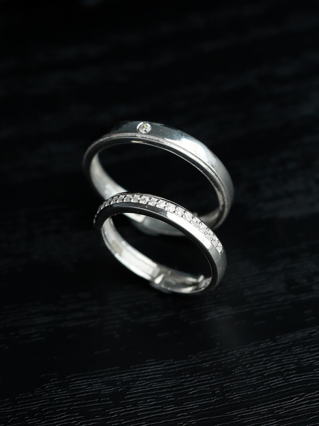 

SHEER by Priyaasi Eternity 925 Sterling Silver Couple Rings