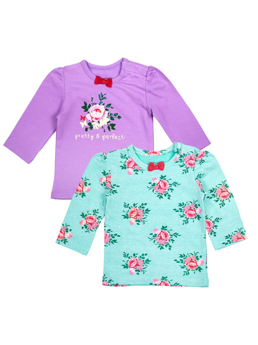 

MeeMee Green Floral Print Top