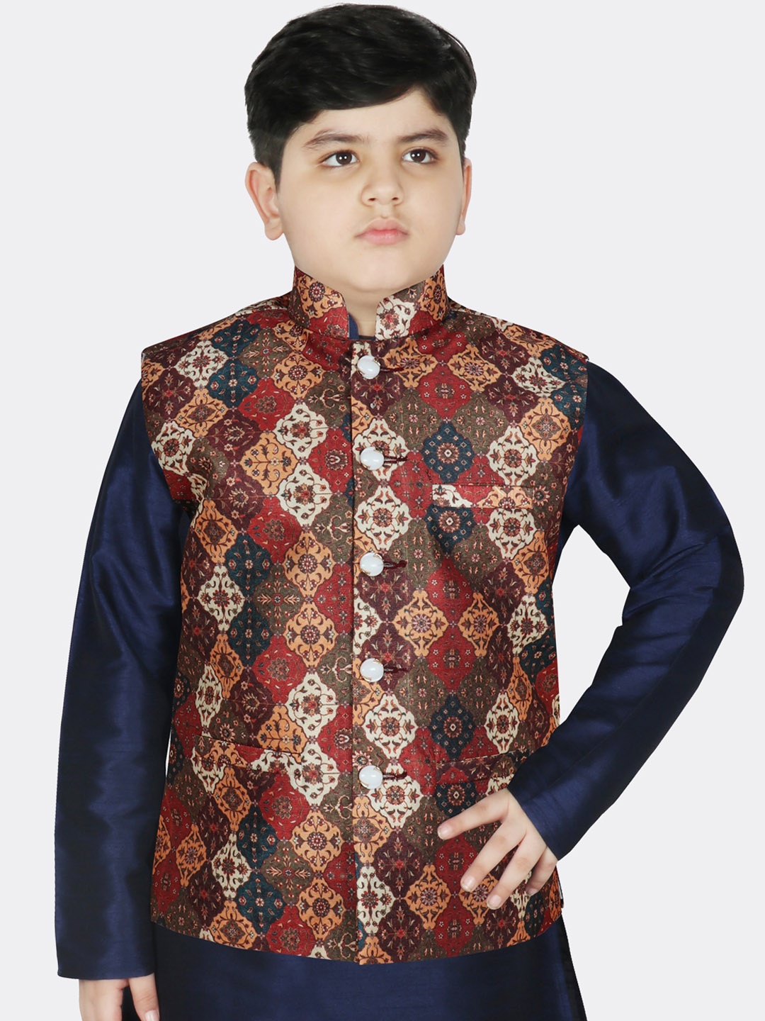 

SG YUVRAJ Boys Multicolour Nehru Jackets, Multi