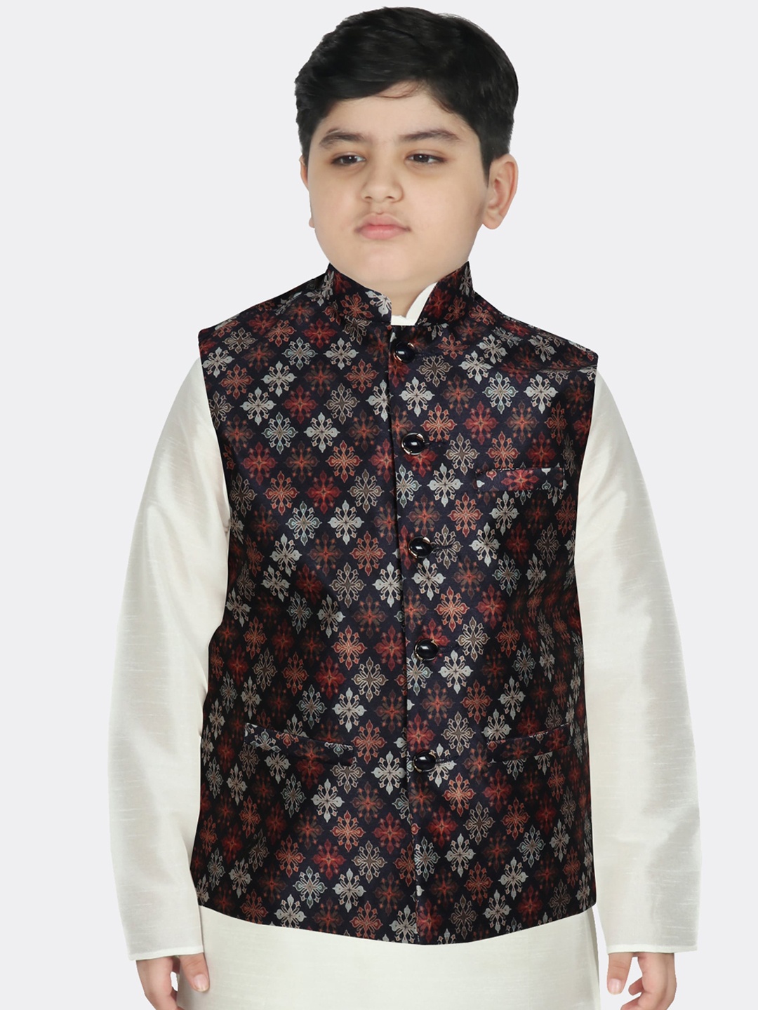 

SG YUVRAJ Boys Navy Nehru Jacket, Navy blue