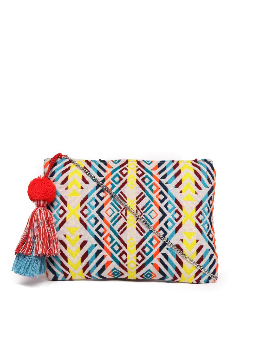 

ASTRID Multicoloured Embellished Structured Sling Bag, Multi