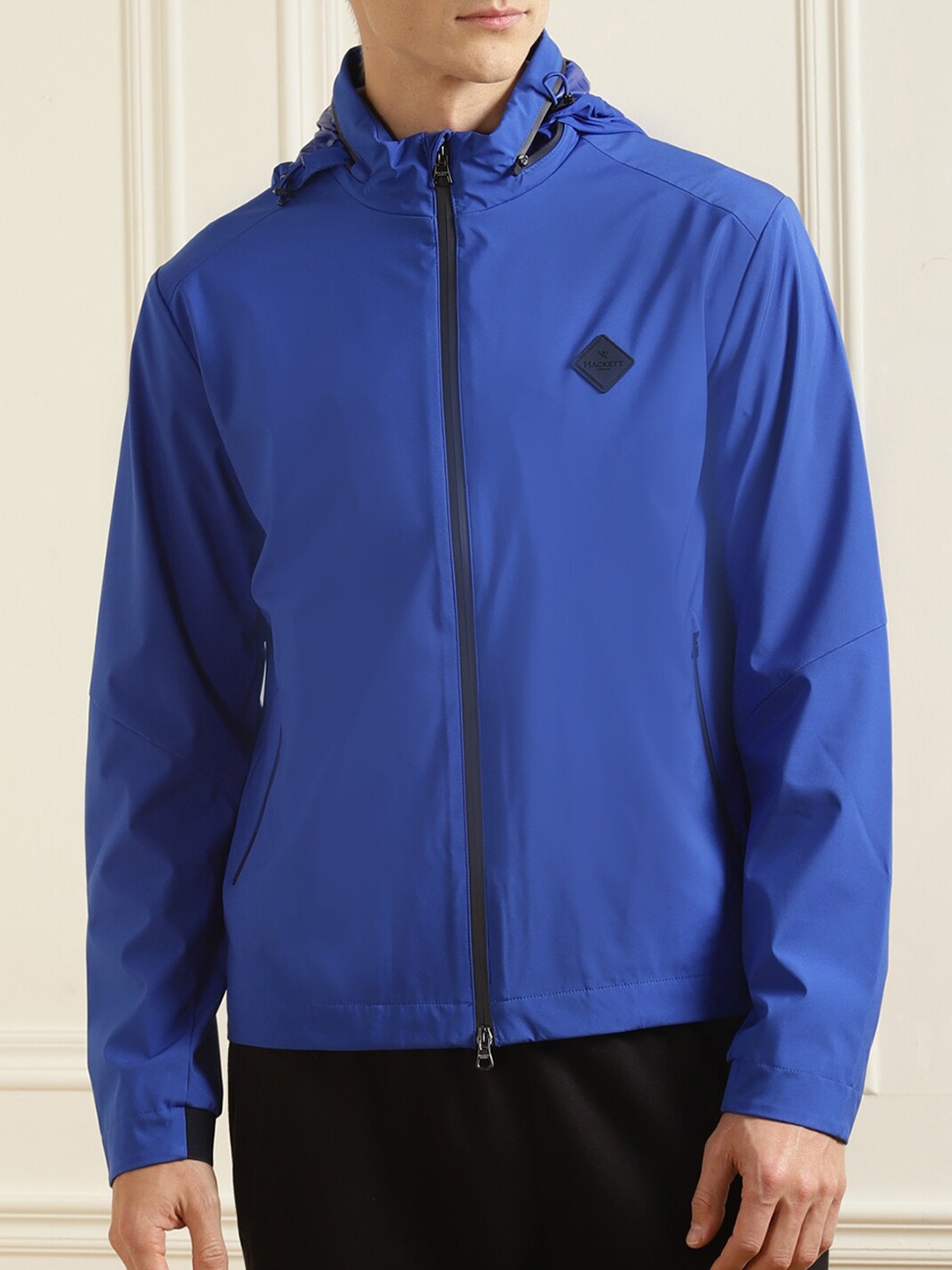 

HACKETT LONDON Men Blue Lightweight Open Front Jacket