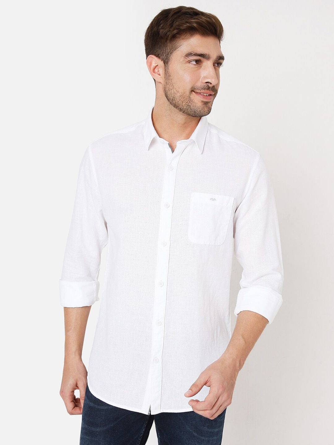 

Mufti Men White Slim Fit Casual Shirt