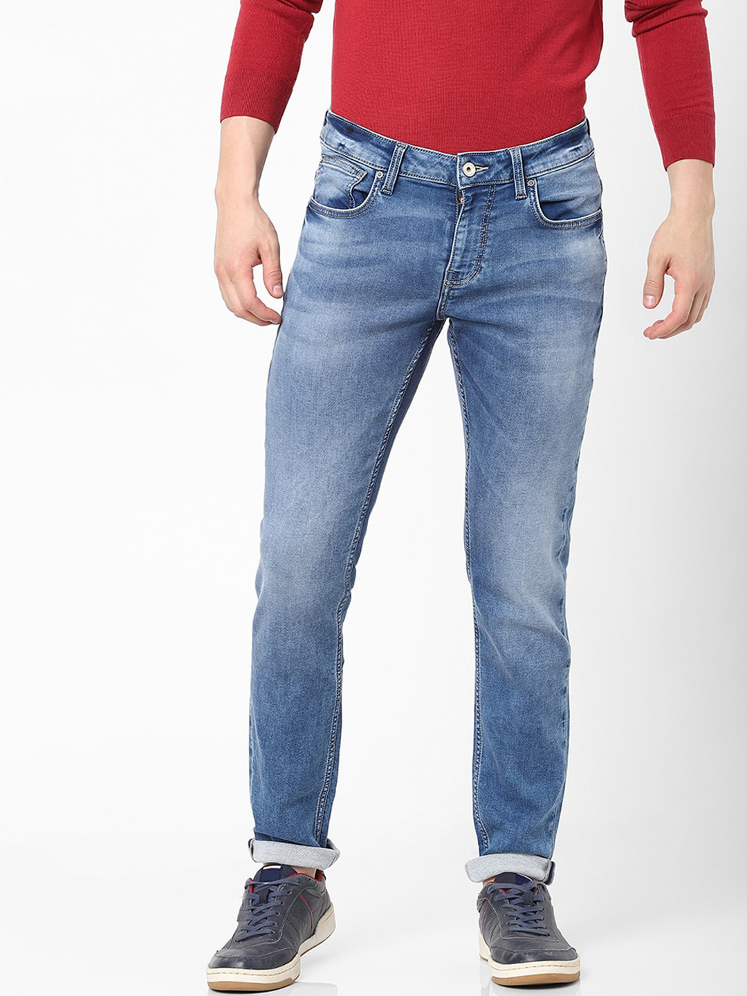 

Celio Men Blue Skinny Fit Heavy Fade Stretchable Jeans