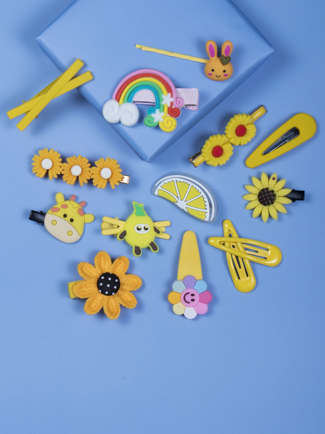 

Arendelle Girls Set of 12 Yellow & Pink Hair Accessory