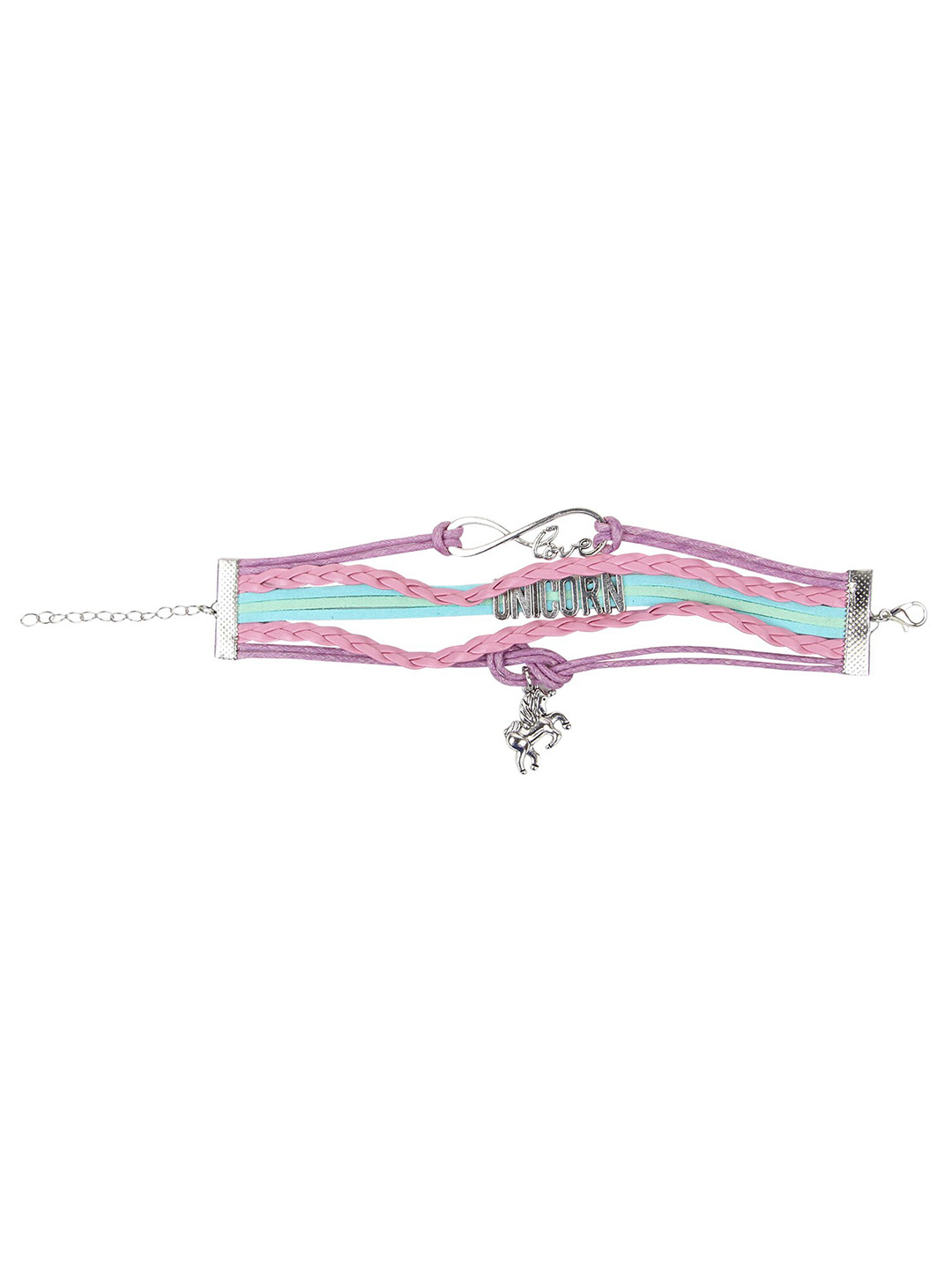 

Arendelle Girls Pink & Turquoise Blue Multistrand Bracelet