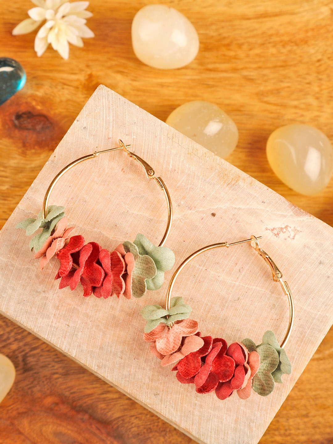 

Arendelle Multicoloured Contemporary Half Hoop Earrings, Multi