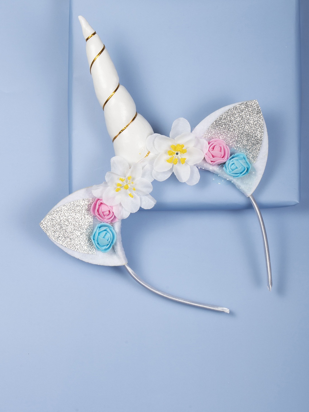 

Arendelle Girls White Unicorn Horn Embellished Hairband