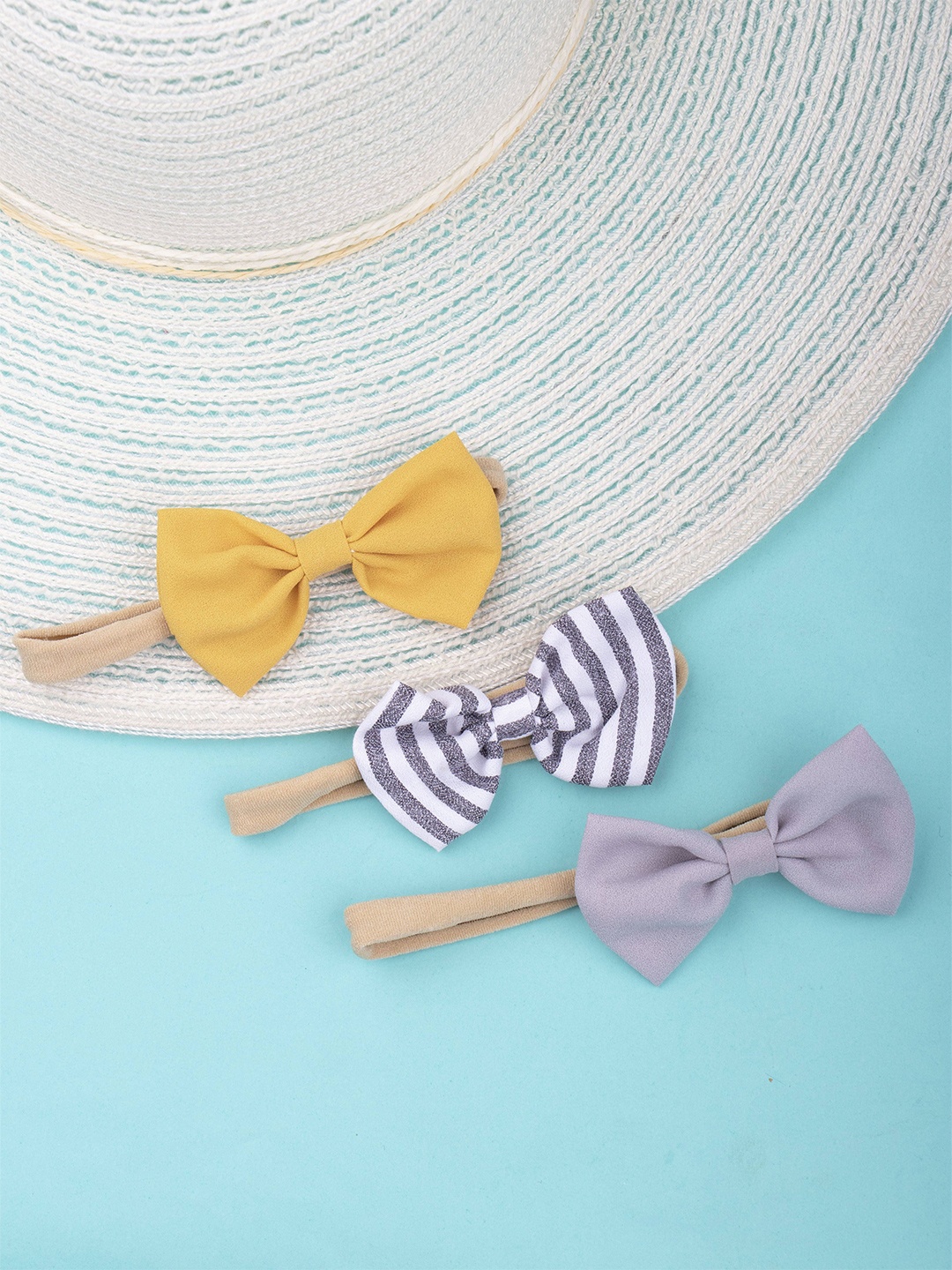 

Arendelle Girls Set of 3 Yellow & Blue Bow Hairband