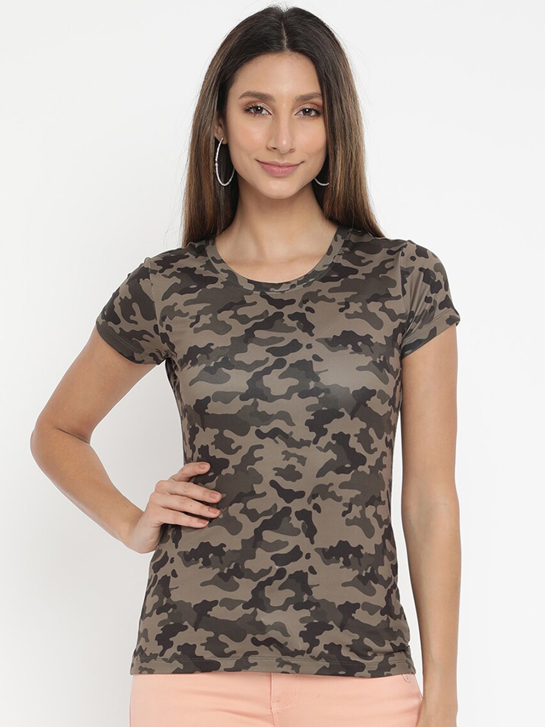 

V2 Value & Variety Women Green Printed Regular Top