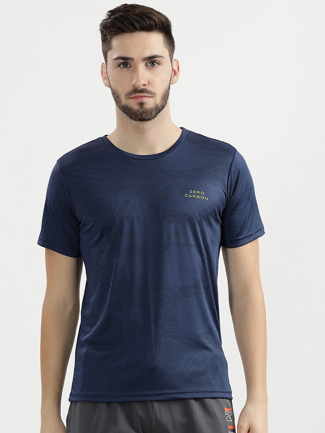 

V2 Value & Variety Men Navy Blue Striped T-shirt