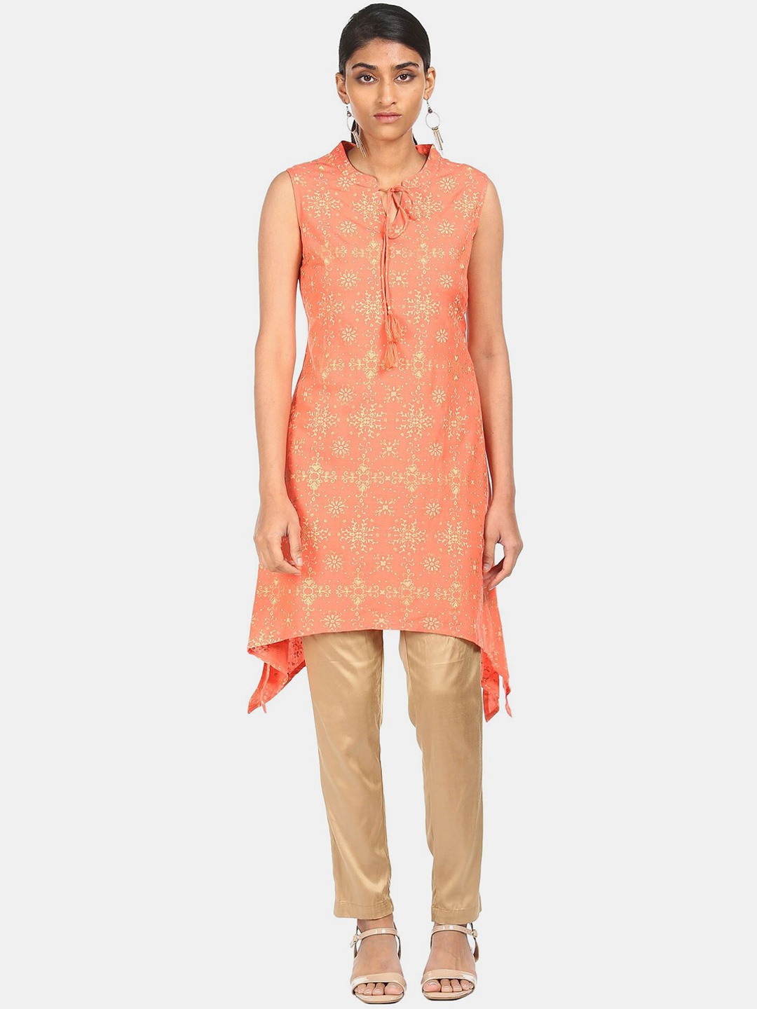 

Karigari Women Orange Kurta