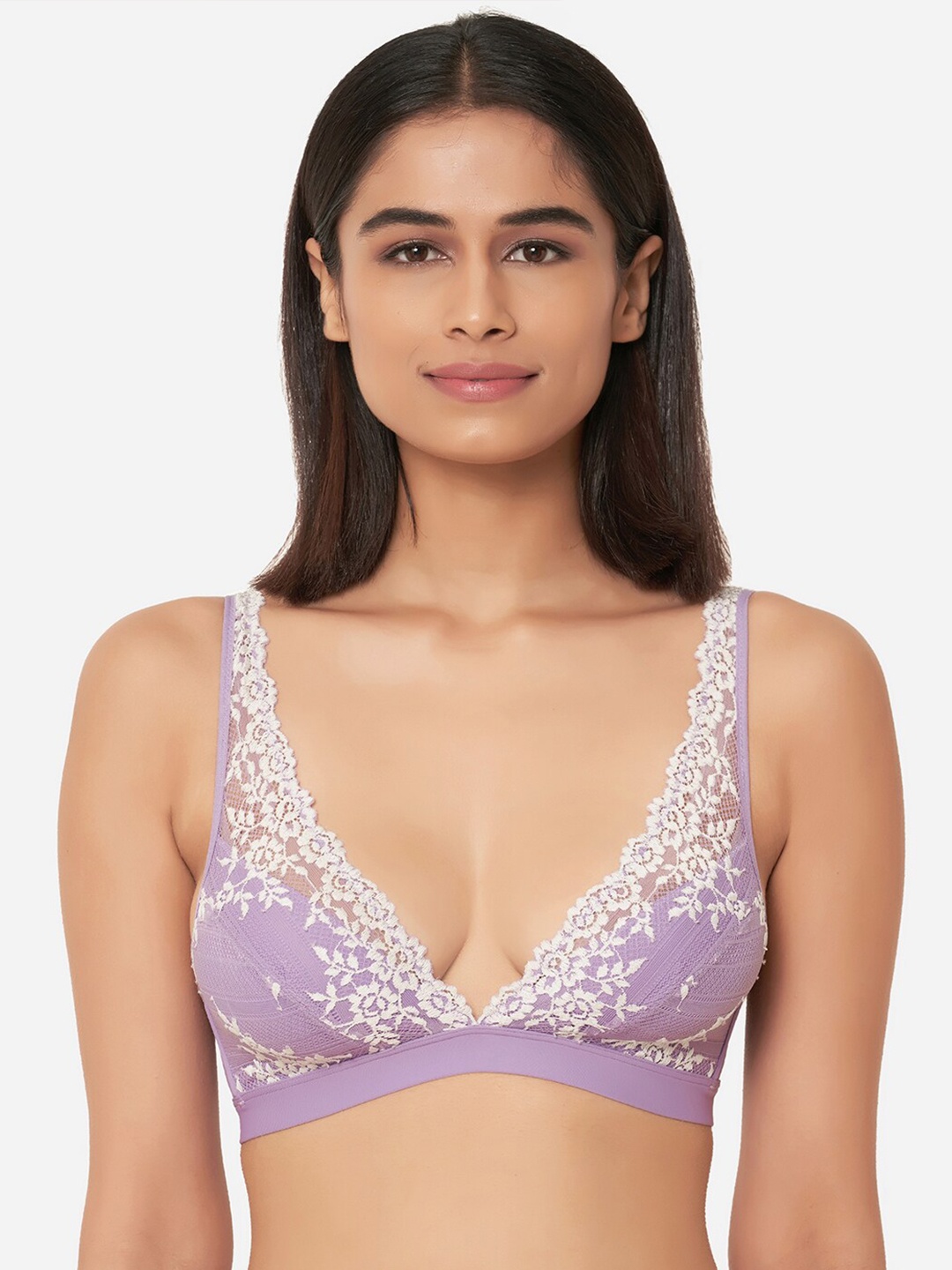 

Wacoal Lavender & White Floral Bra - Embrace Lace