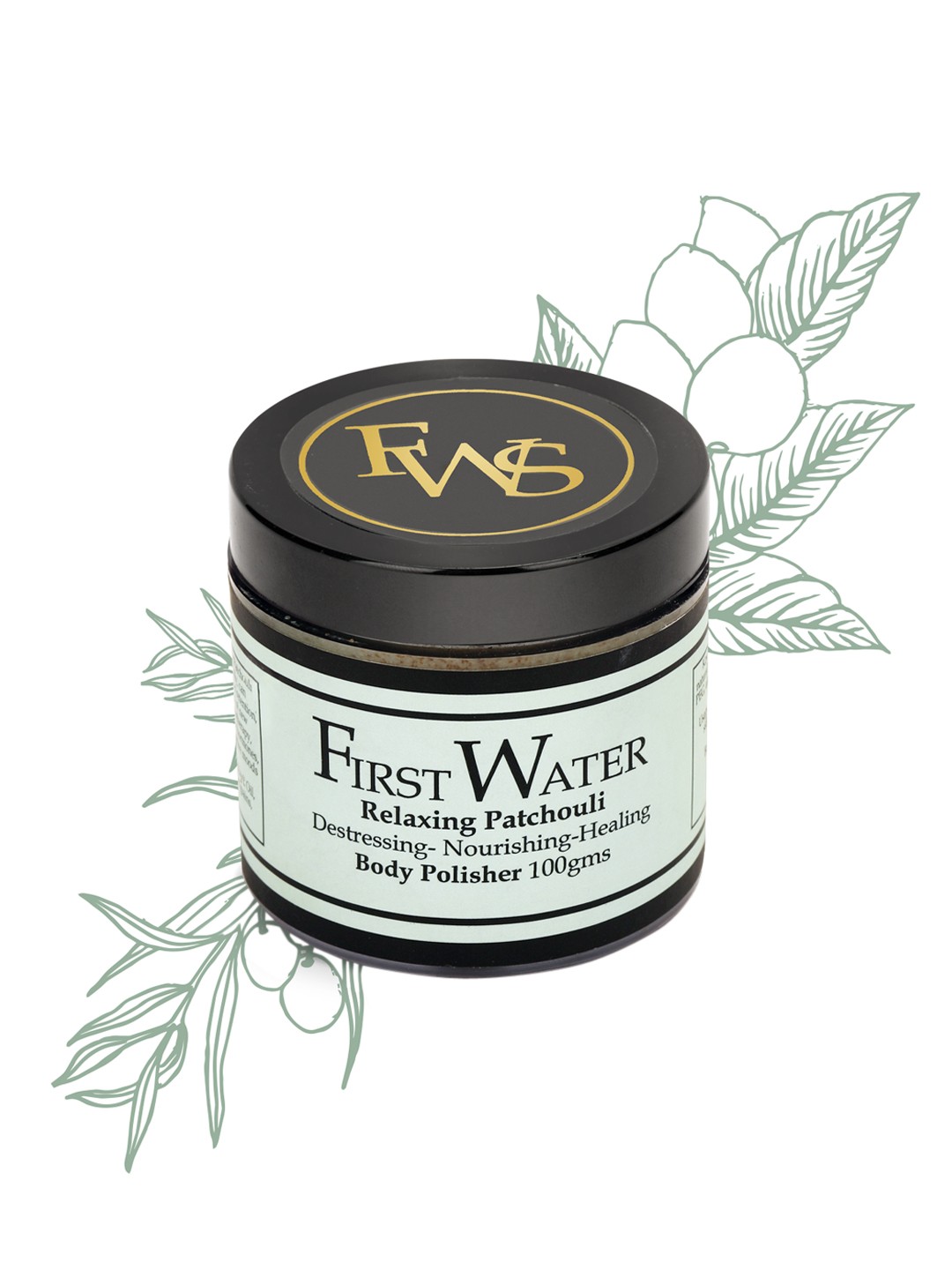 

FIRST WATER Relaxing Patchouli Body Polisher - Vegan - 100 ml, Green