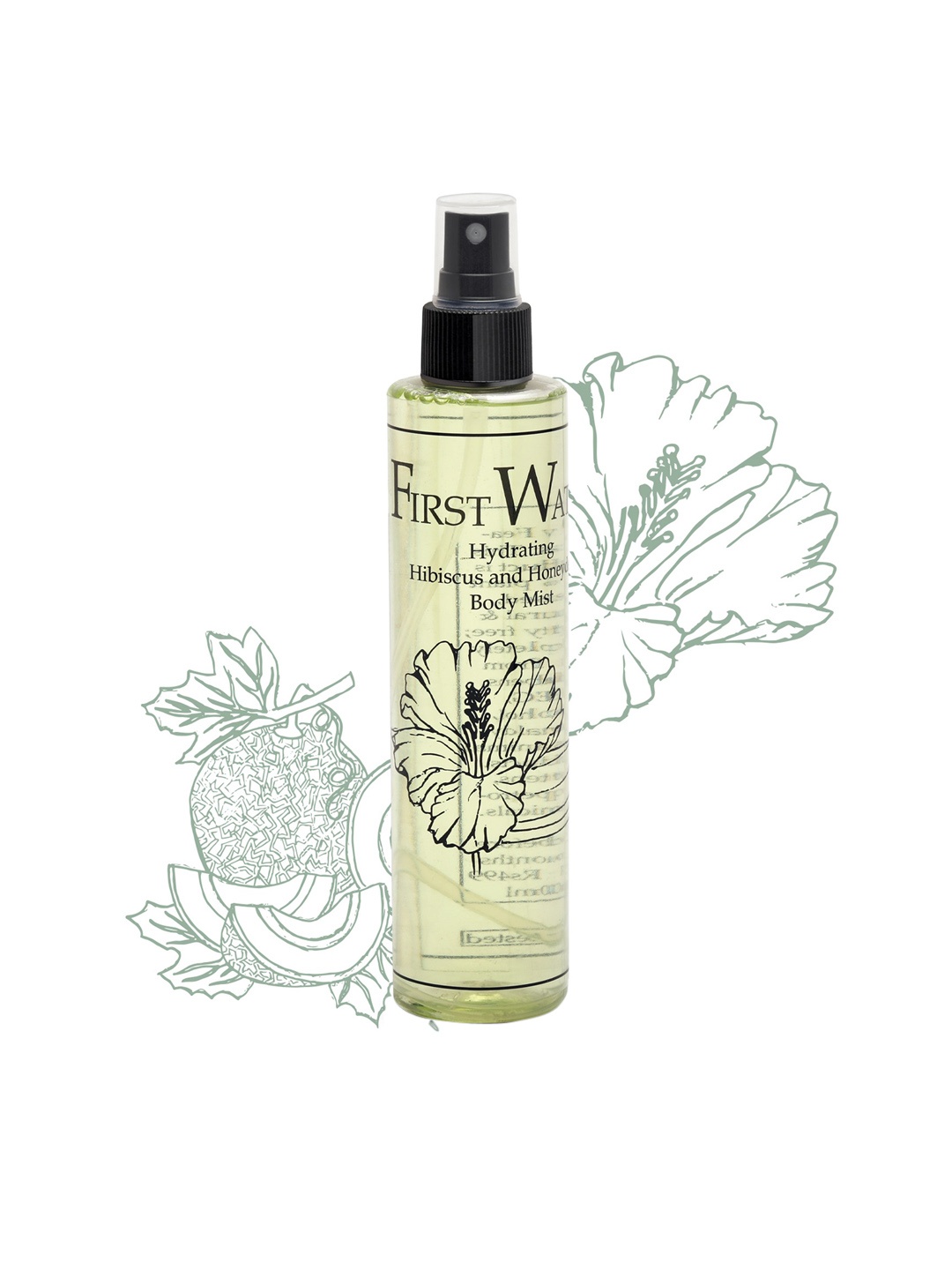 

FIRST WATER Hibiscus and Honeydew Body Mist, Green