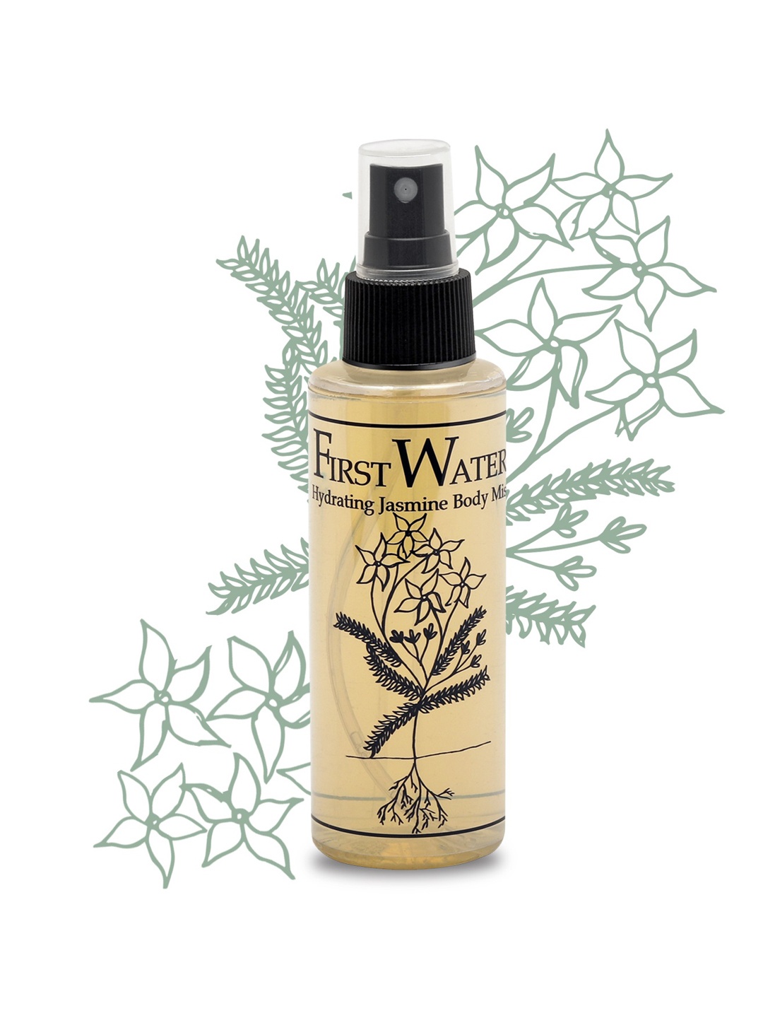 

FIRST WATER Hydrating Jasmine Mini Body Mist - Vegan - 120 ml, Beige