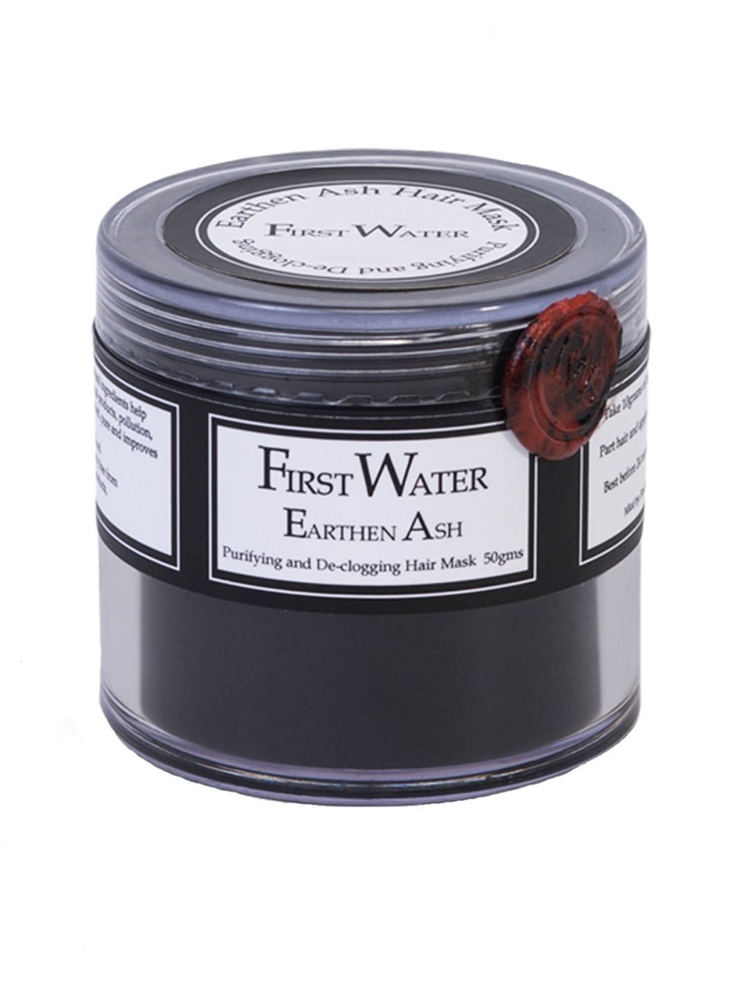 

FIRST WATER Earthen Ash Purifying & De-Clogging Scalp Mask - Vegan - 50 g, Black