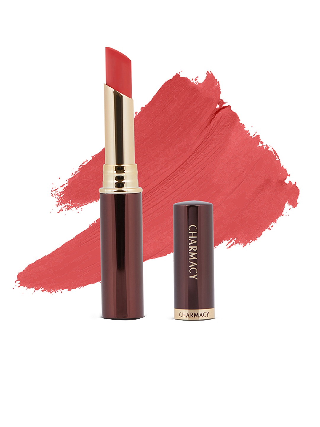 

Charmacy Milano Waterproof & SmudgeProof Vegan Longstay Matte Lipstick - Tangy Scarlet 69, Red