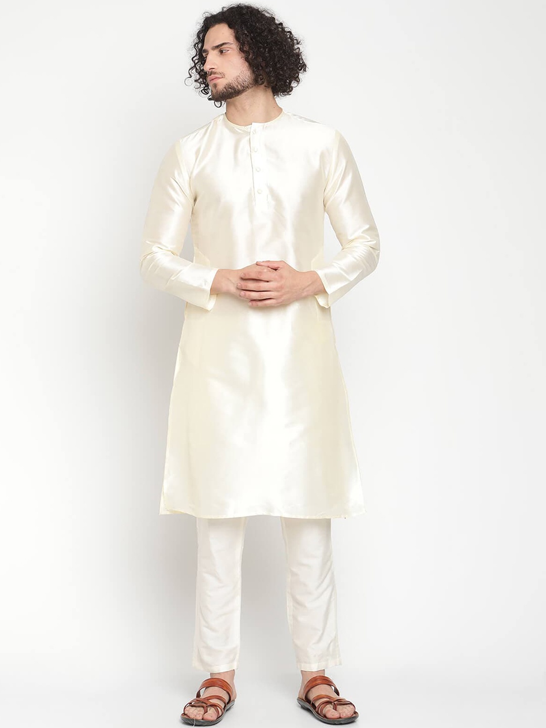 

Abhishti Ivory Banarasi Kurta, Cream