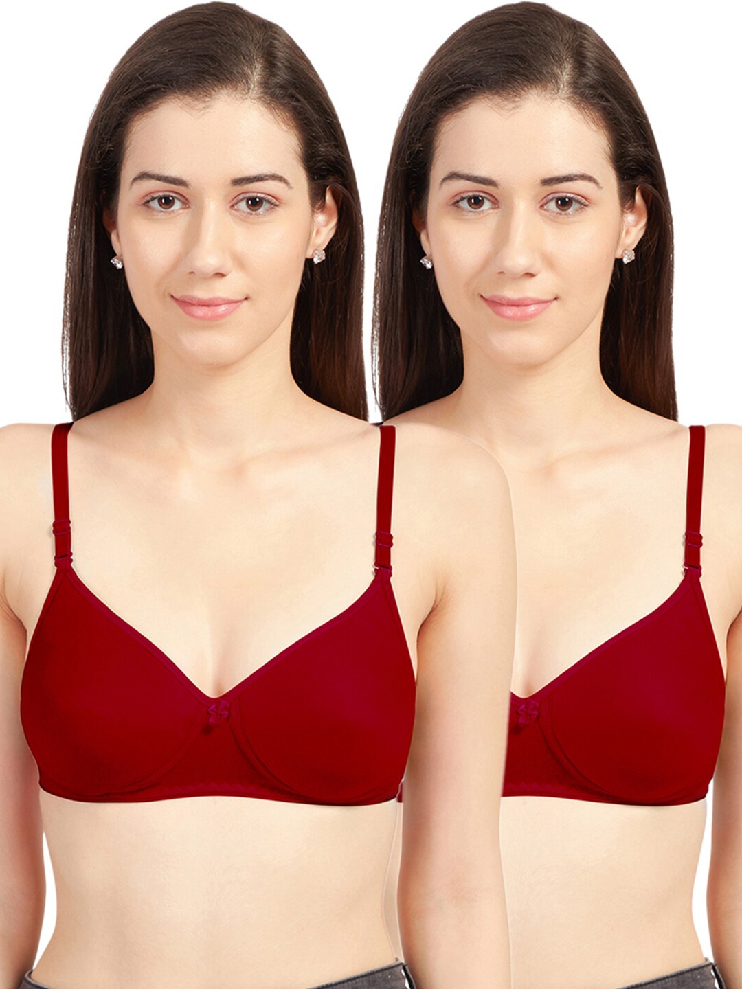 

Sonari Pack Of 2 Red Bra Lightly Padded