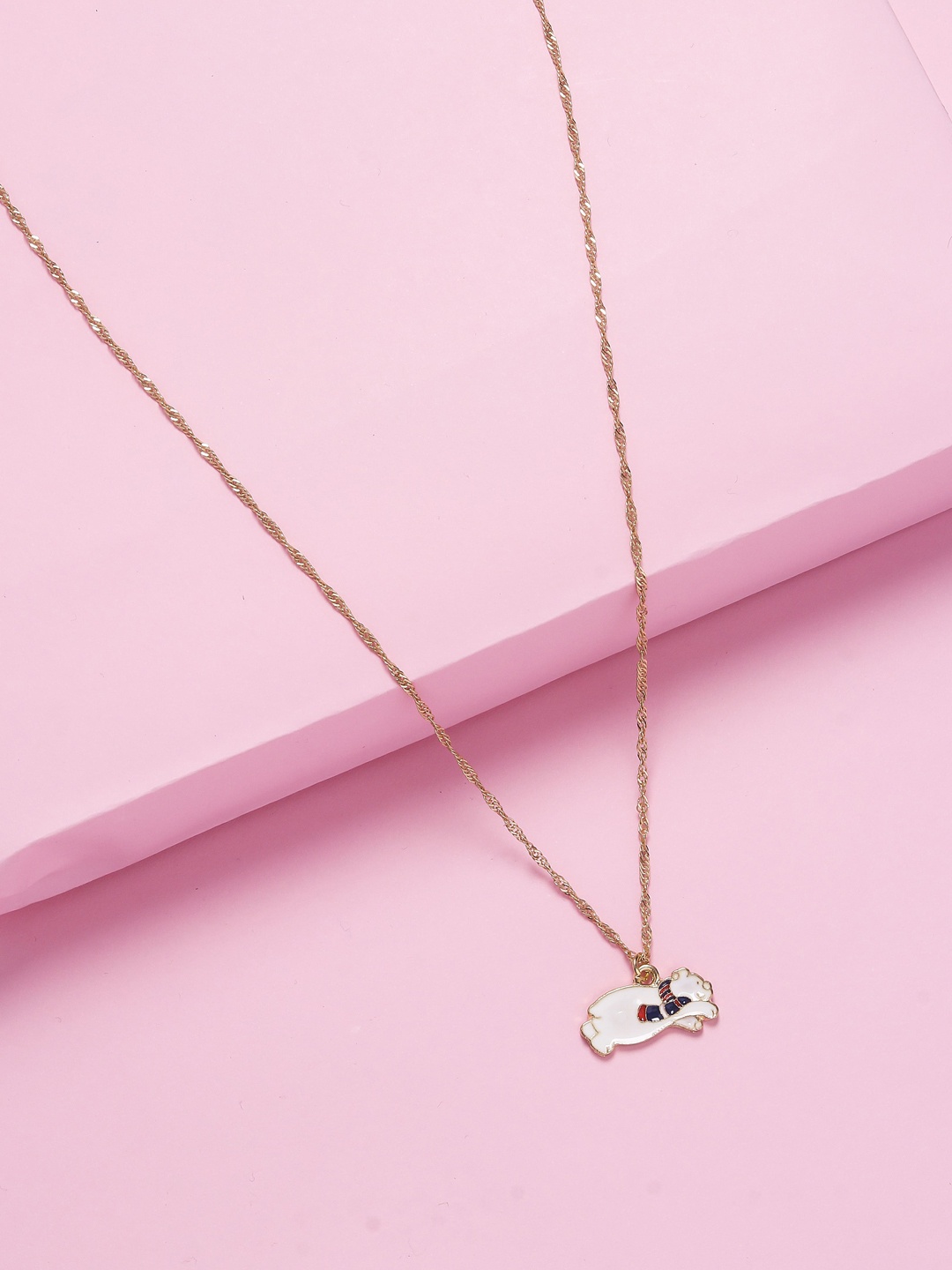 

Arendelle Girls White & Black Jumping Cat Pendant with "Animals Party" Gift Card