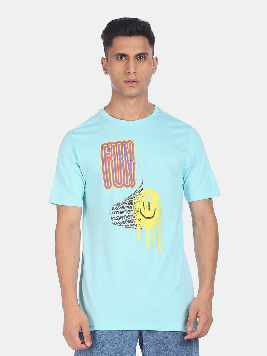 

Colt Men Blue Graphic Printed T-shirt