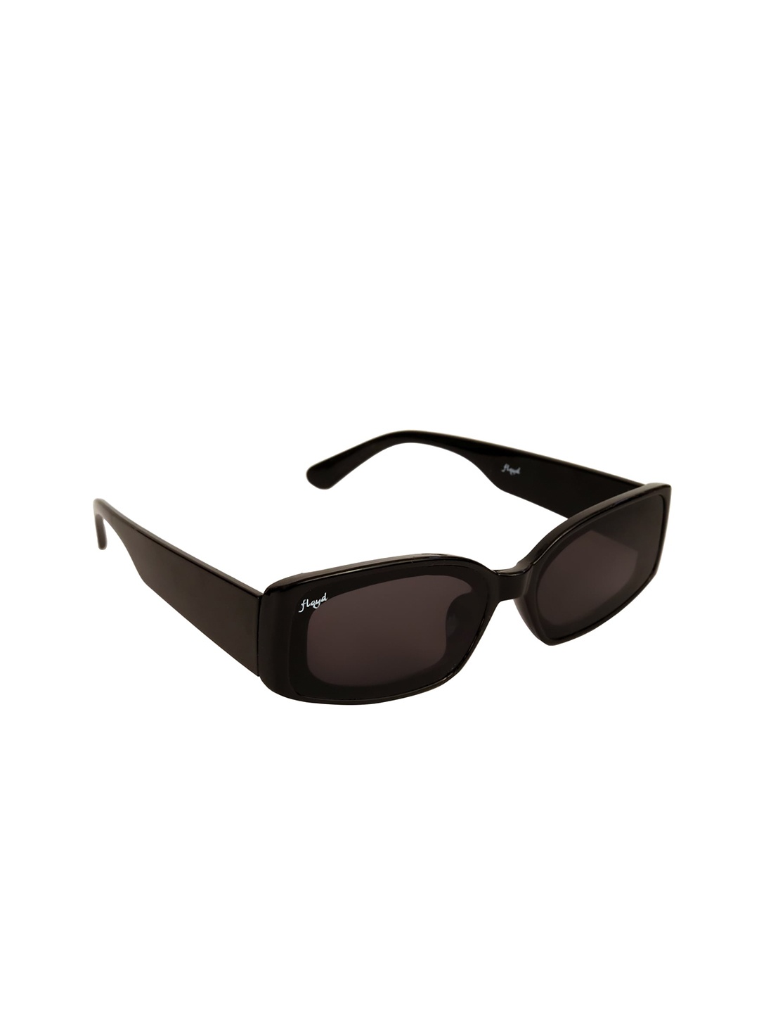 

Floyd Adult Black Lens & Black Rectangle Sunglasses with UV Protected Lens Solad_Blk_Blk