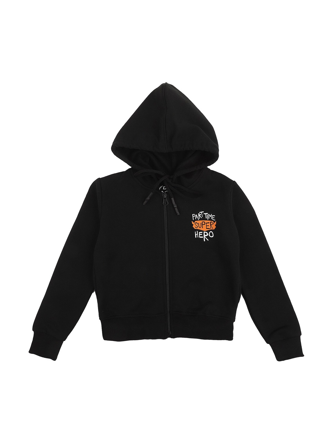 

DYCA Boys Black Solid Lightweight Open Front Winter Jacket
