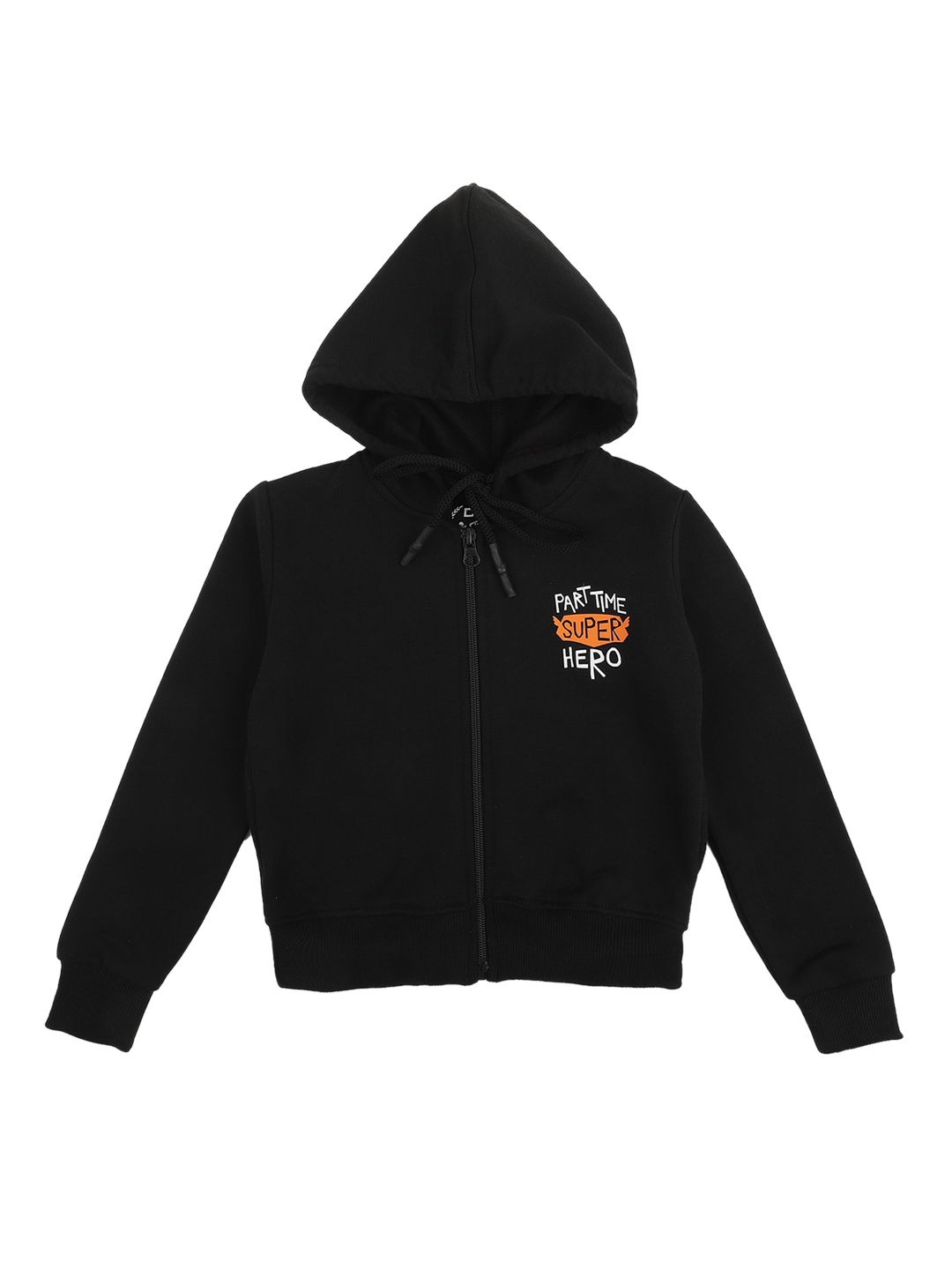 

DYCA Boys Black Solid Lightweight Open Front Winter Jacket