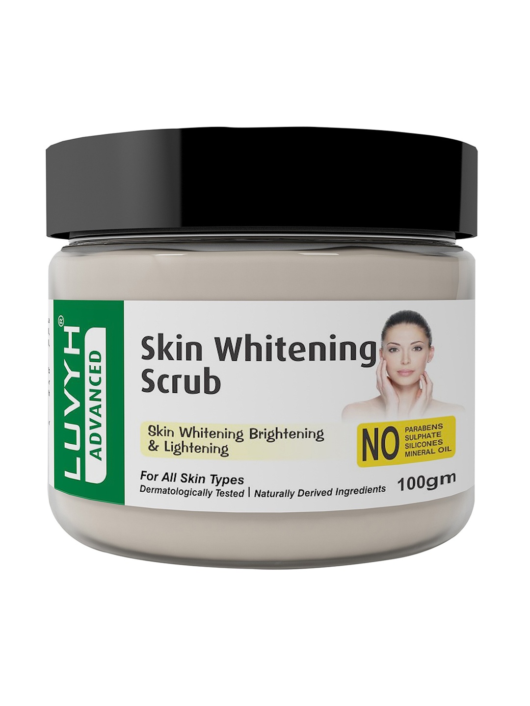 

LUVYH Advanced Skin Whitening Scrub for All Skin Types - 100 g, White