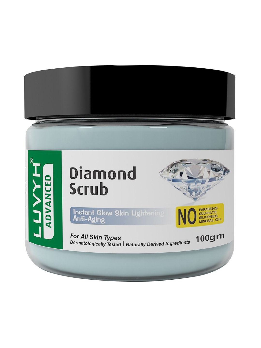 

LUVYH Advanced Diamond Scrub for All Skin Types - 100 g, Blue