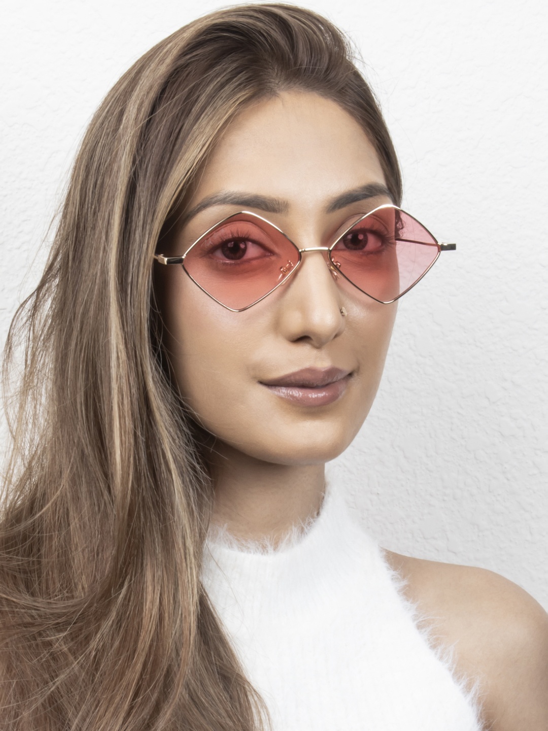 

Ted Smith Unisex Pink Lens & Gold-Toned Other Sunglasses with UV Protected Lens PASSION_C4