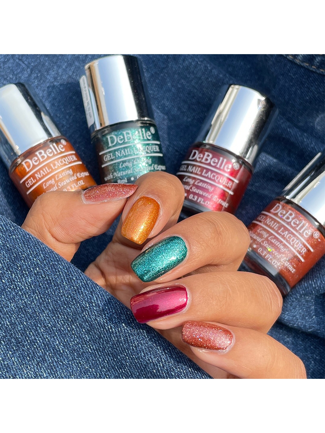 

DeBelle Set of 4 Sizzlin Pastels Gel Nail Lacquers - 8ml Each, Multi