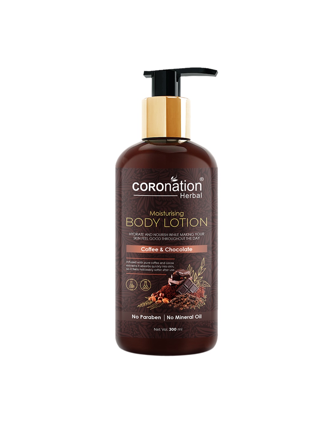 COROnation Herbal Coffee & Chocolate Moisturising Body Lotion - 300 ml, Brown