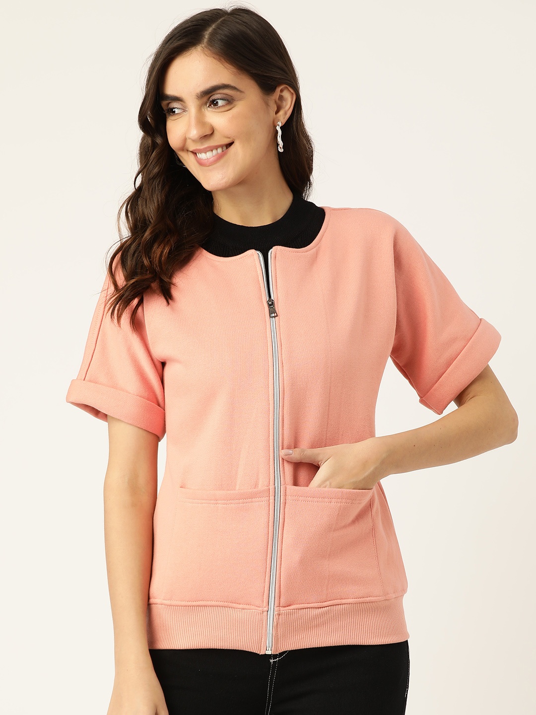 

BRINNS Women Pink Solid Jacket
