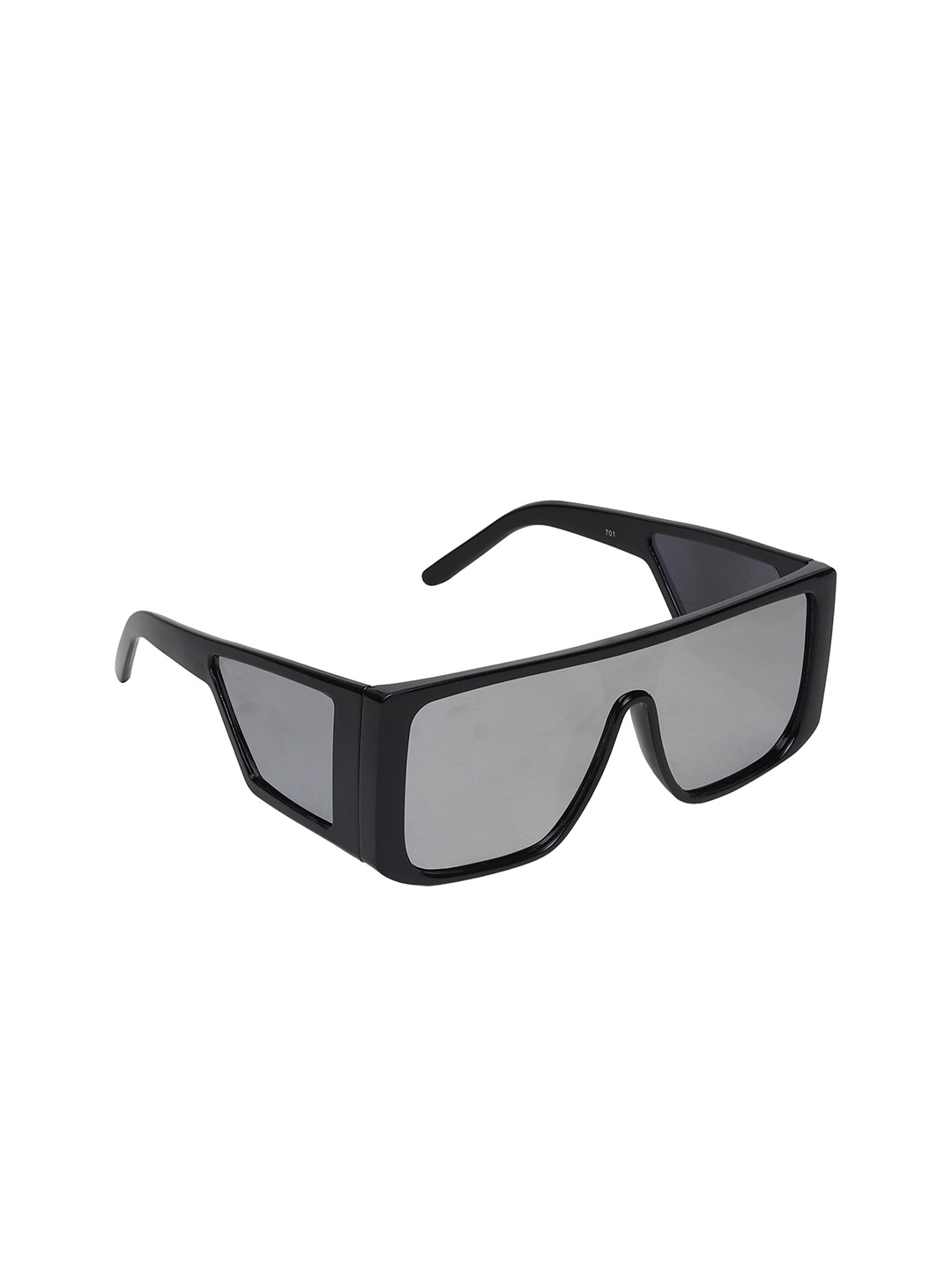 

CRIBA Silver-Toned Lens & Black Shield Sunglasses with UV Protected Lens CR_701_SIL