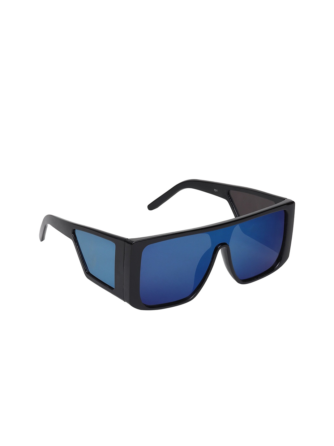 

CRIBA Unisex Blue Lens & Black Shield Sunglasses with UV Protected Lens CR_701