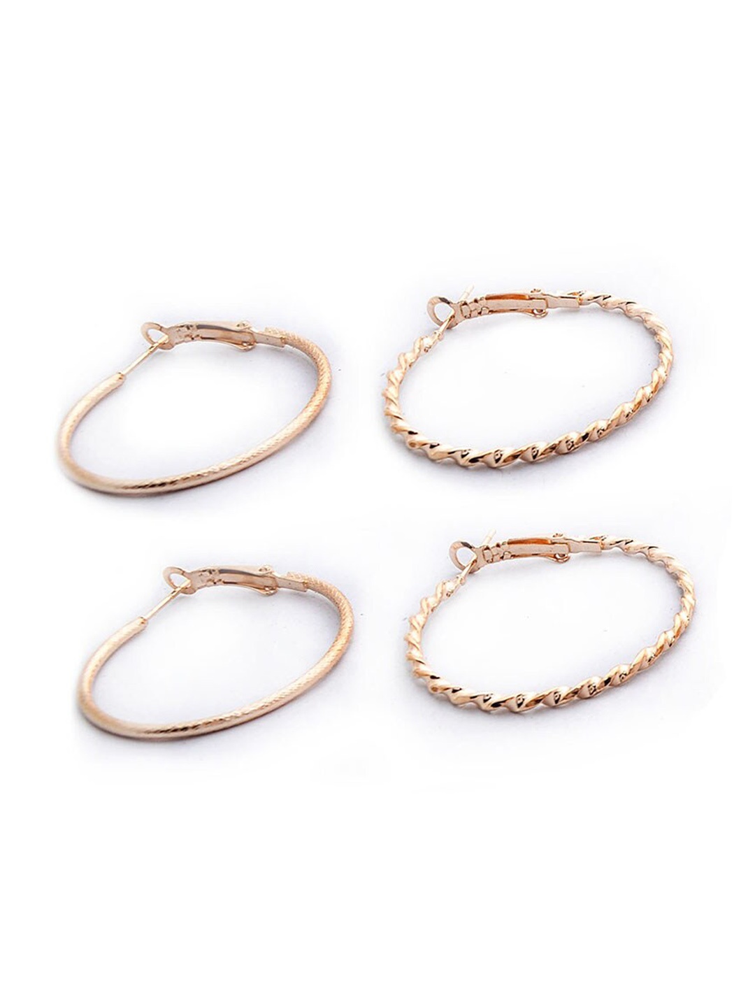 

Jewelz Gold-Toned Pack of 6 Contemporary Gold-plated Hoop Earrings