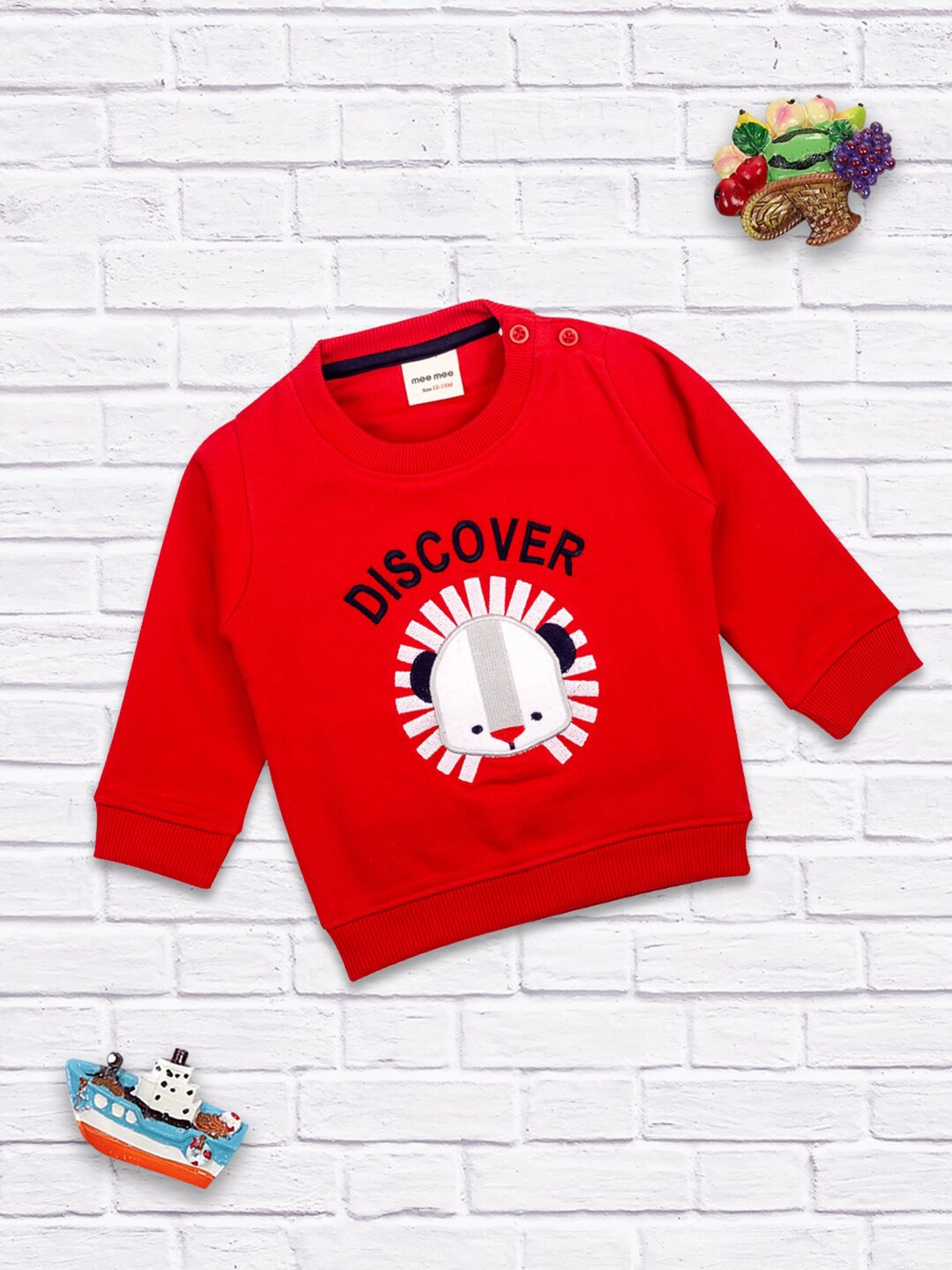 

MeeMee Boys Red Printed T-shirt