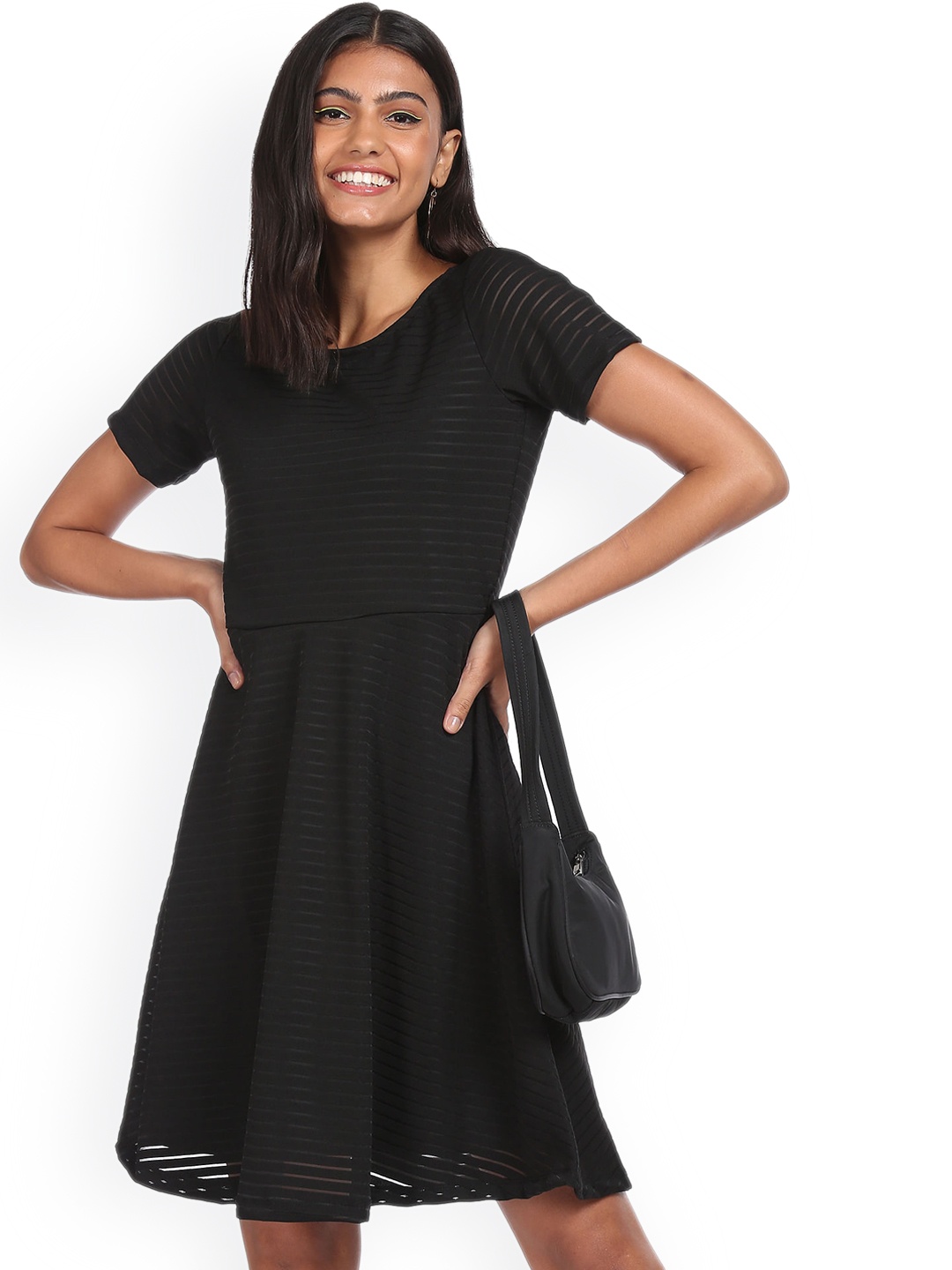 

Sugr Black Striped Dress