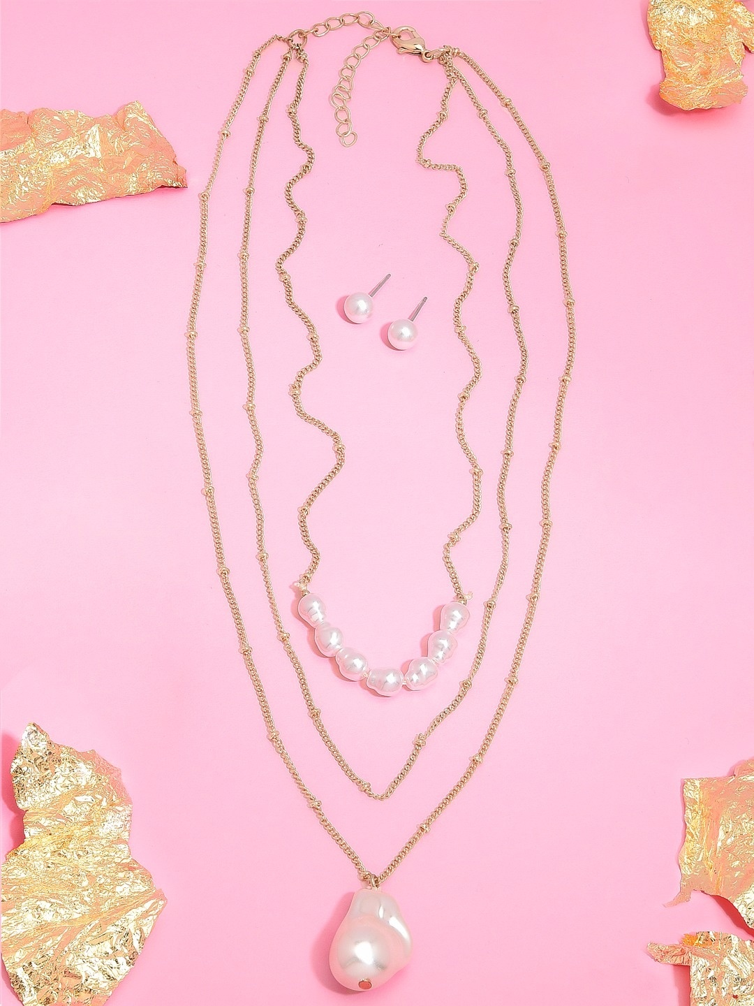 

AMI Gold-Plated Pearl Jewellery Set