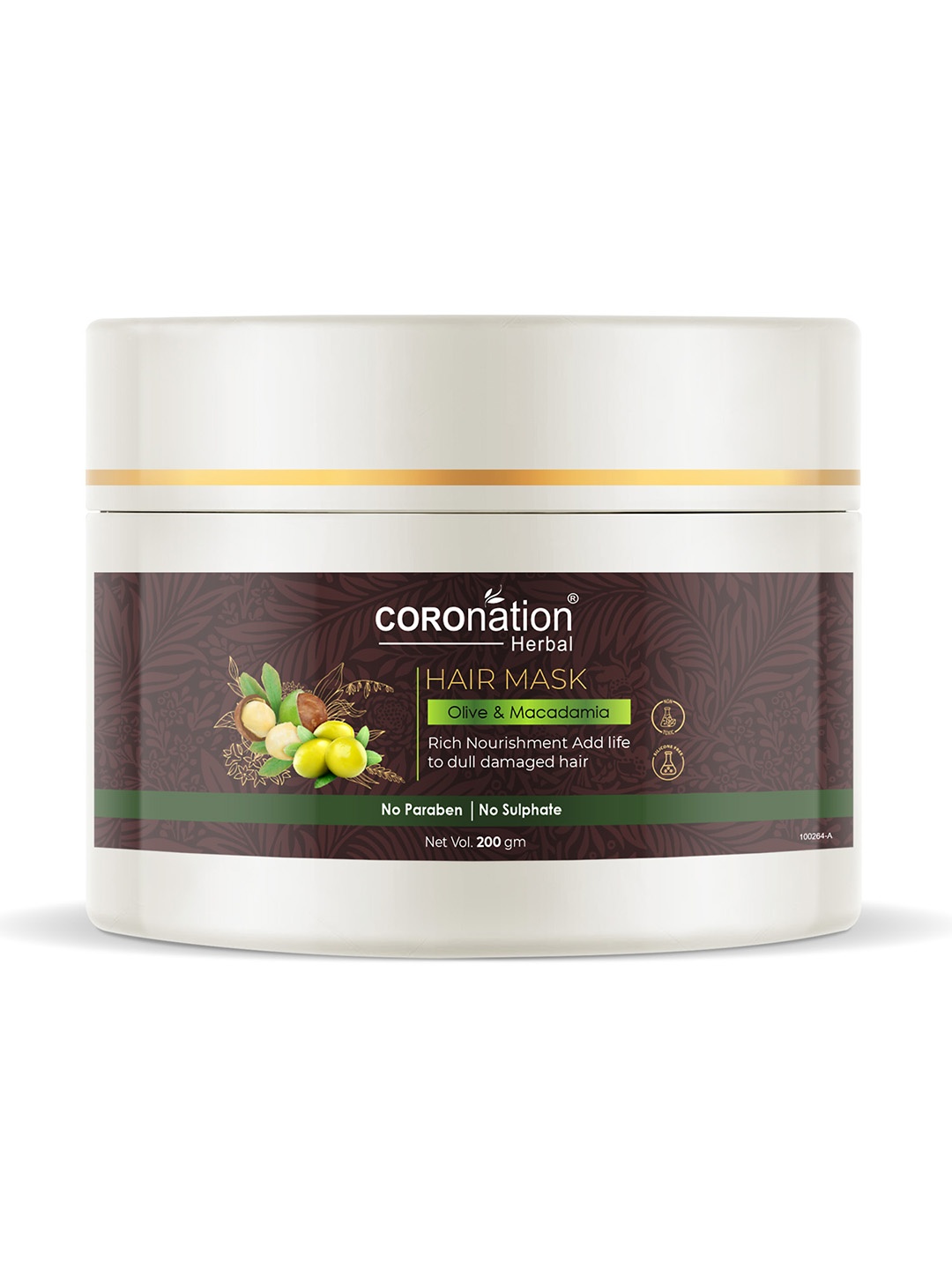 

COROnation Herbal Olive & Macadamia Hair Mask 200 gm, Brown