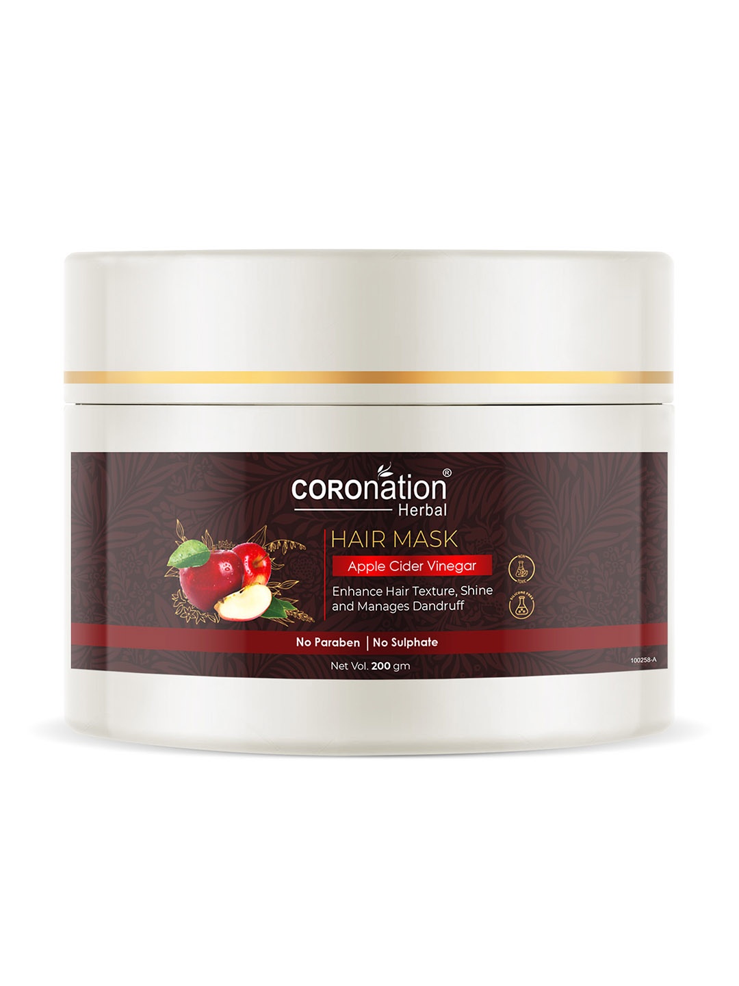 

COROnation Herbal Apple Cider Vinegar Hair Mask 200 gm, Brown