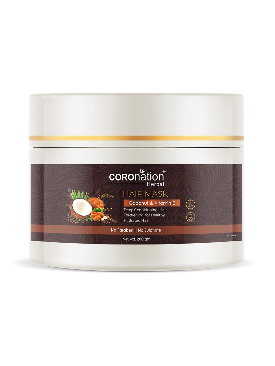 COROnation Herbal Coconut & Vitamin E Hair Mask 200 gm, Brown