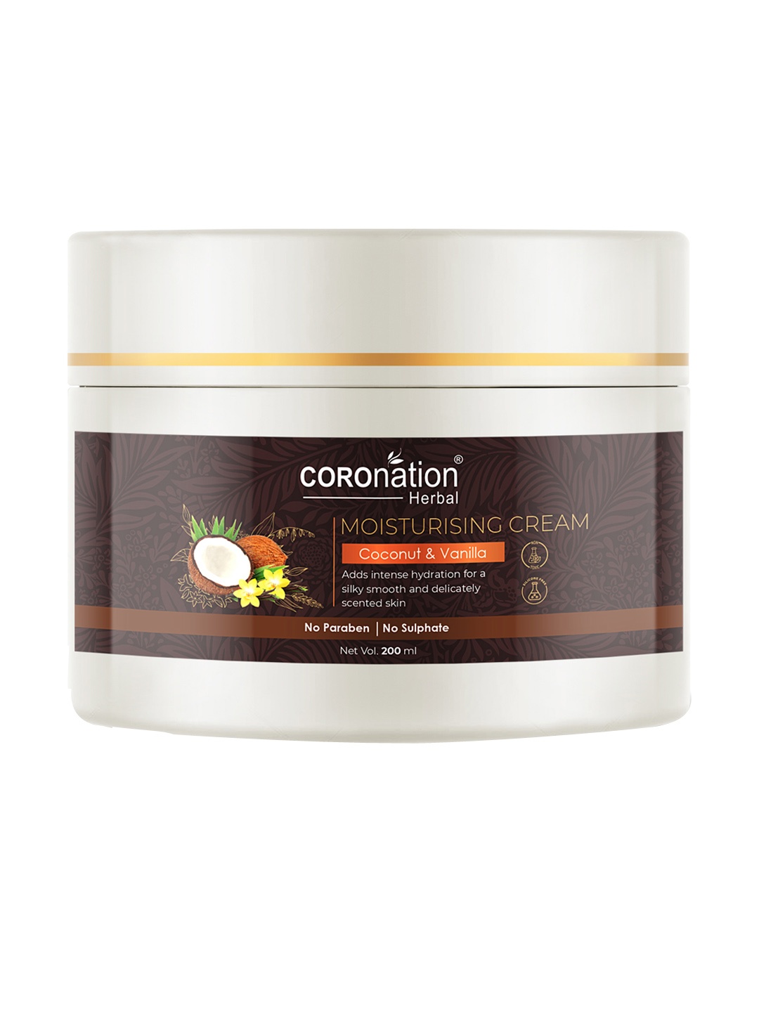 

COROnation Herbal Coconut & Vanilla Moisturising Cream 200 ml, Brown